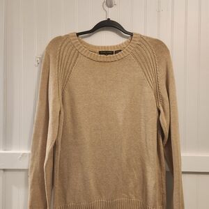 JEANNE PIERRE Women's Beige Crew Neck Sweater